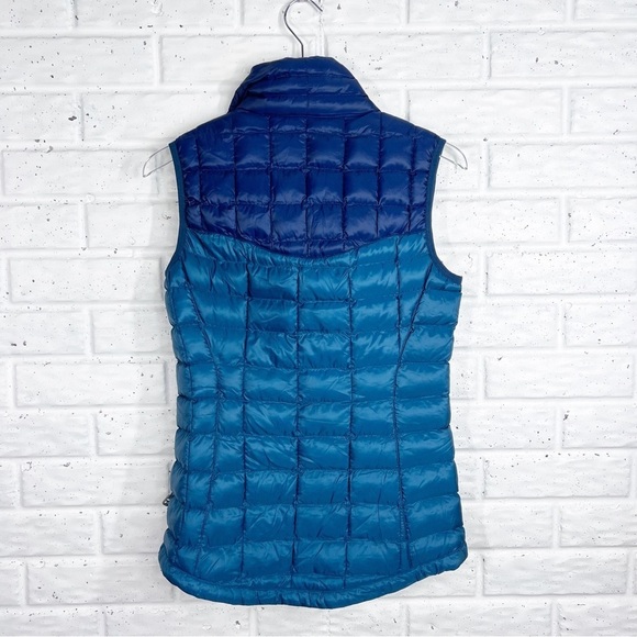 TOAD & CO. Women’s XS Airvoyant Deep Teal color-block snap up puffer vest - Picture 6 of 10